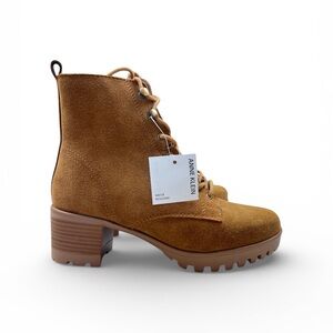 Anne Klein Women's Tan Suede Ankle Boots